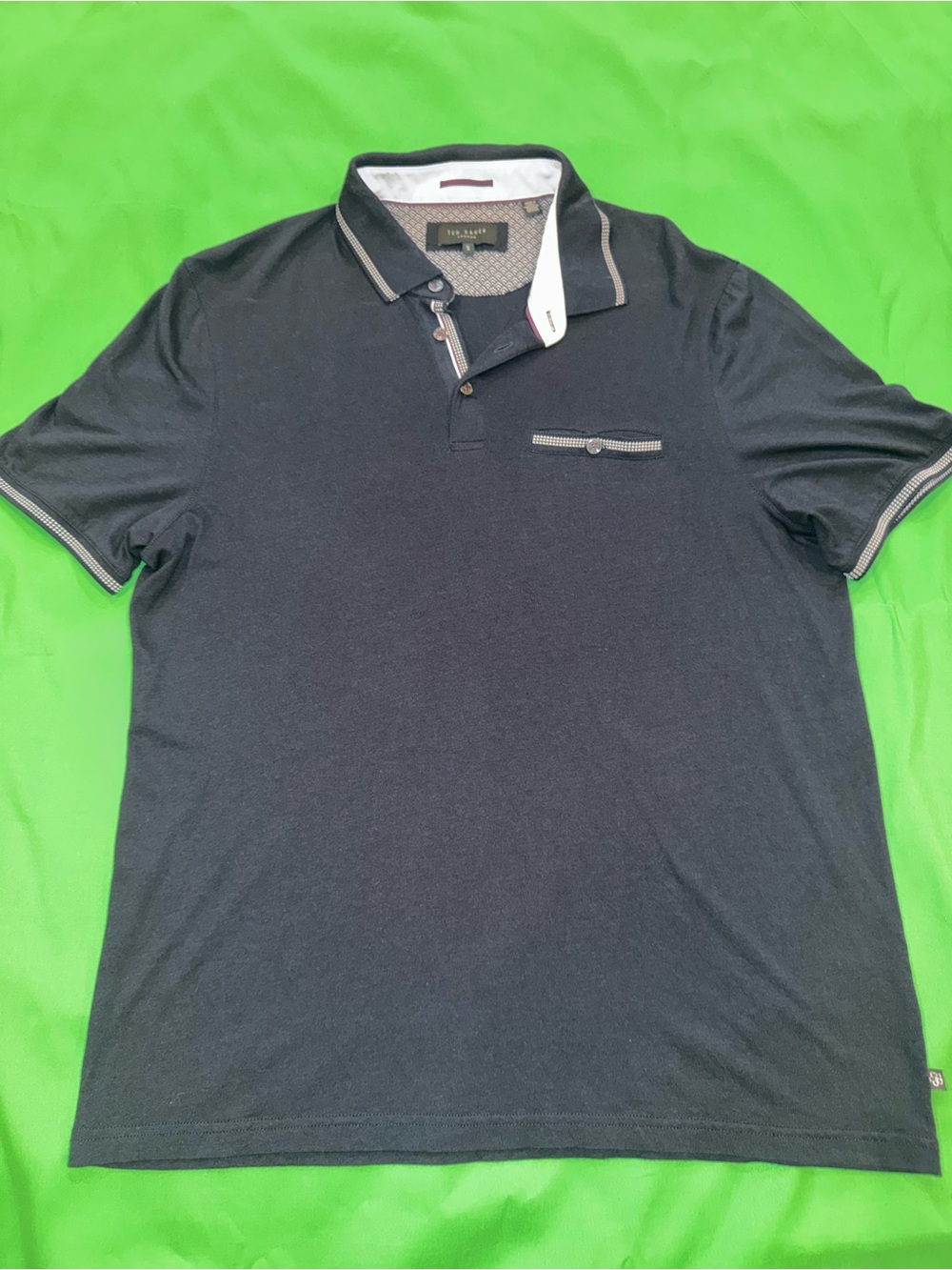 Ted Baker Navy Polo with Contrast Trim